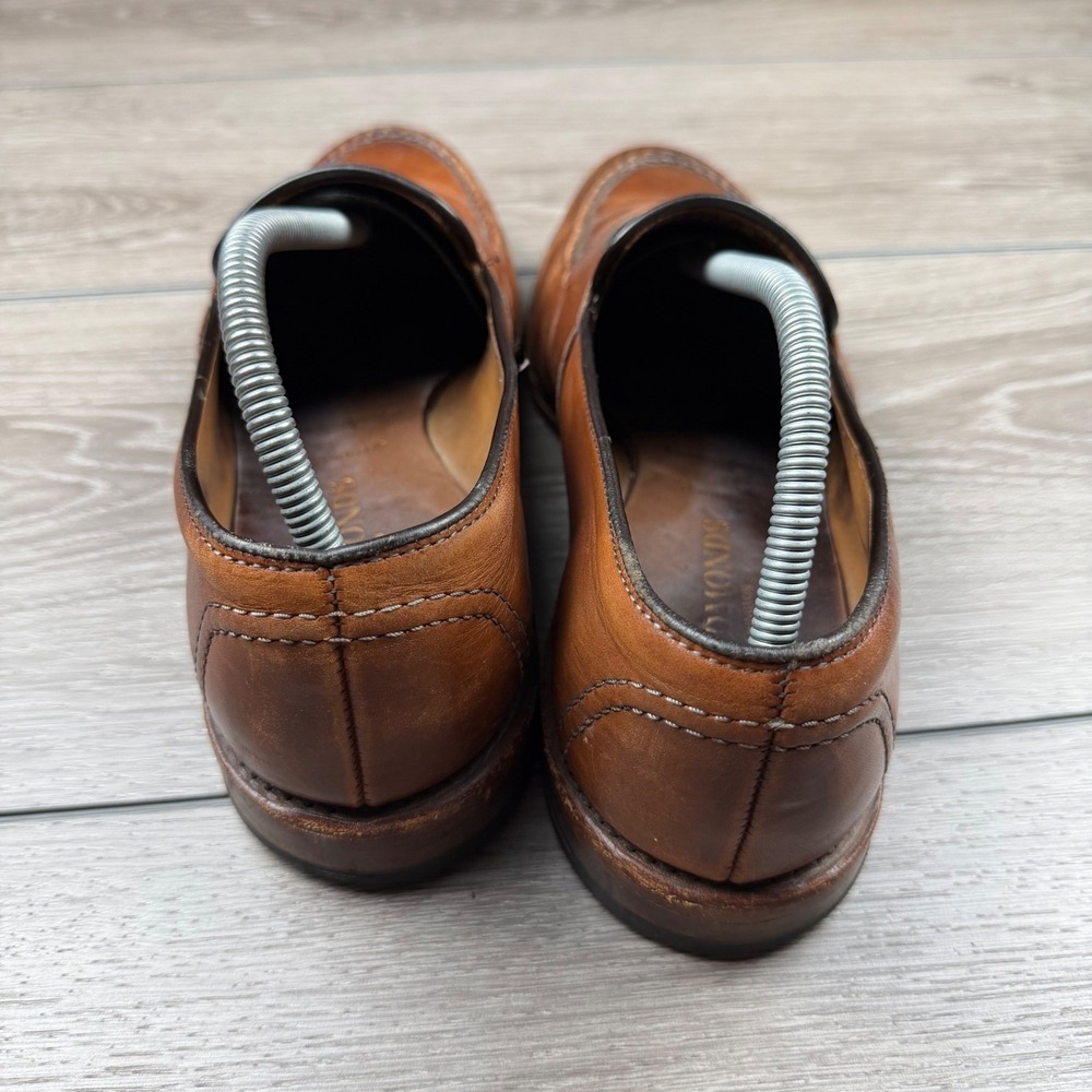 Allen Edmonds Mens Randolph Loafers Full Strap Penny Leather Brown US 10.5 D - Picture 6 of 11